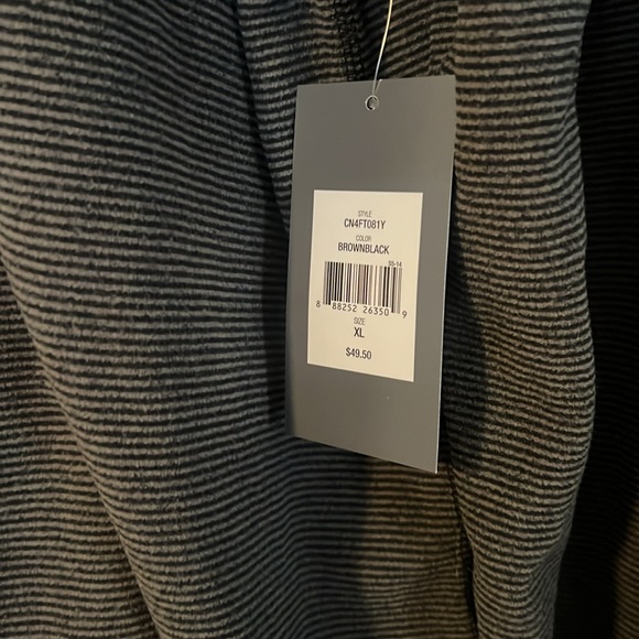 Men’s quarter zip XL brown/black striped - Picture 3 of 3